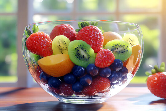 salade de fruits frais dans saladier