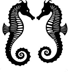vector illustration of a seahorses  © Adam