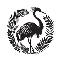 Fototapeta premium Bird Silhouette vector art illustration. black bird vector design.