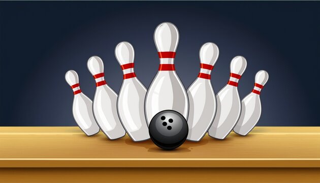 bowling ball and pins