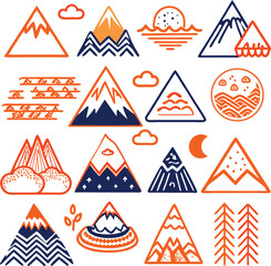 Hill icon design vector art 