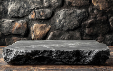 Flat Rock Slab Platform for Product Display Mockup Presentation