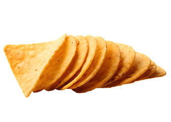Tortilla chips isolated on white background PNG 