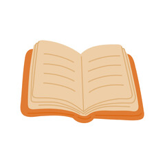 Open book vector illustration, ideal for educational, literary, and academic themes. This colorful design is perfect for digital and print projects, enhancing knowledge-based content.