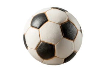 PNG Classic black and white soccer ball on white background