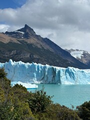 Sunny Summer View of Perito Moreno Glacier in Patagonia, Argentina