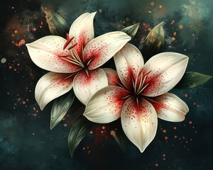 Asiatic Lily Flower Painting