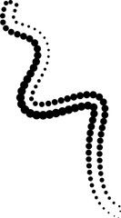 Line dotted halftone shape, waves, swirl, curve
