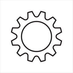 gear icon on white background