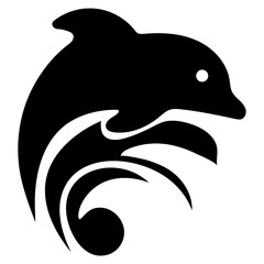 
Dolphin logo template design minimalist