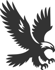 Graphics element of a eagle silhouette bird animal vector