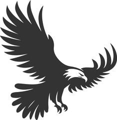 Graphics element of a eagle silhouette bird animal vector