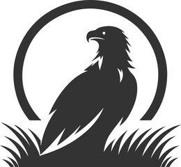 Graphics element of a eagle silhouette bird animal vector