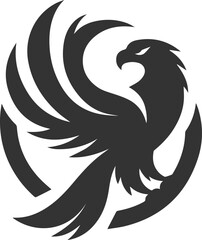 Graphics element of a eagle silhouette bird animal vector