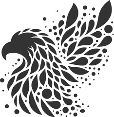 Graphics element of a eagle silhouette bird animal vector