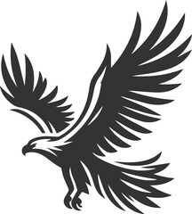 Graphics element of a eagle silhouette bird animal vector