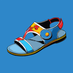 sandal vector art illustration for graphic design