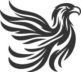 Graphics element of a eagle silhouette bird animal vector