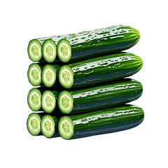 cucumber on white background