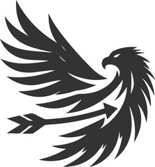 Graphics element of a eagle silhouette bird animal vector