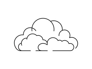 Fototapeta premium Modern Outline Cloud Vector. Flat Weather Symbol