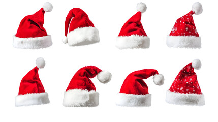 set of santa claus hats