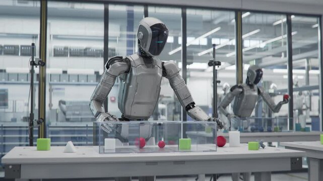3D Animation: Research on Training and Education of General Purpose Robots, they Solve Challenges, Demonstrate Agility and Reasoning Skills. Humanoid Robot Development Center. 