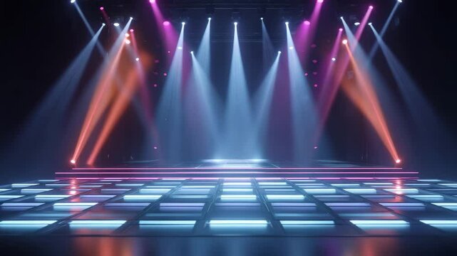 スポットライトで照らされたステージ