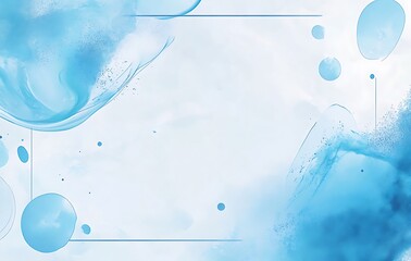 Abstract light blue background clean white borders on all four sides, creating a soft and minimal layout with airy space and gentle pastel tones for  modern decorative designs.