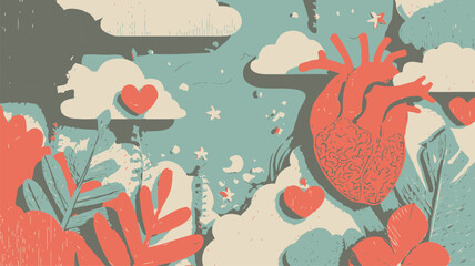 Colorful therapy journey background