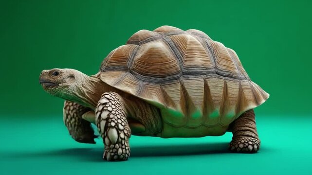 Majestic Tortoise: A detailed study of a grand tortoise, showcasing its textured shell and ancient wisdom, against a gradient backdrop.
