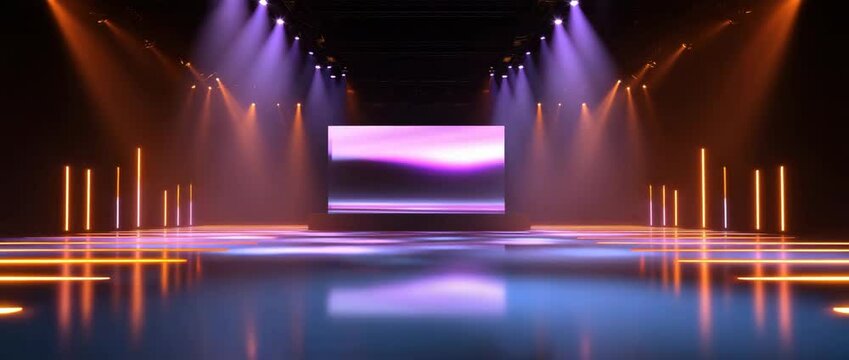 スポットライトで照らされたステージ