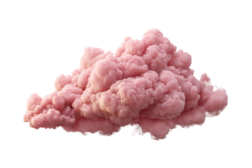 PNG Fluffy pink cloud isolated on white background
