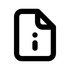 document info icon for mobile concept and web design on white background