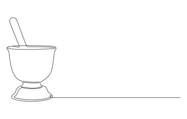 pestle one Continuous line drawing