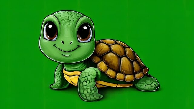 Cute cartoon turtle illustration