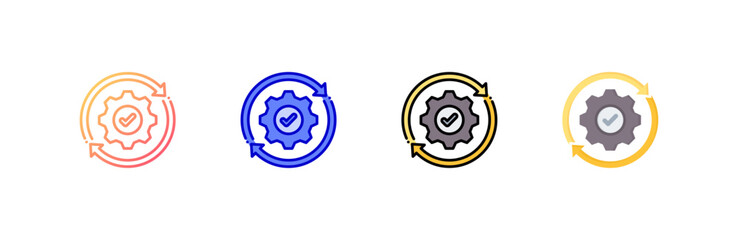 Continuous Icon set multiple style collection