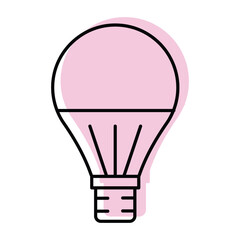 Obraz premium Led Bulb color shadow thinline icon , vector, pixel perfect, illustrator file 