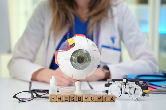 Explore the condition of presbyopia using both an anatomical eye model and a range of eyewear tools available