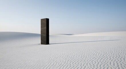 Futuristic Monolith in Desert