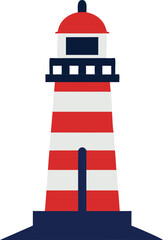 lighthouse on white background