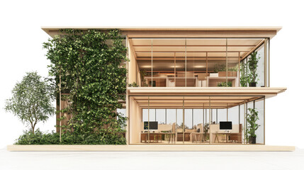 modern office of ecological on white background