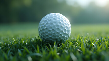Obraz premium Futuristic Golf Ball Technology: Next-Generation Materials with Advanced Background