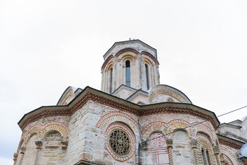 The beautiful Ljubostinja Monastery, a significant Serbian Orthodox landmark, stands proudly with...