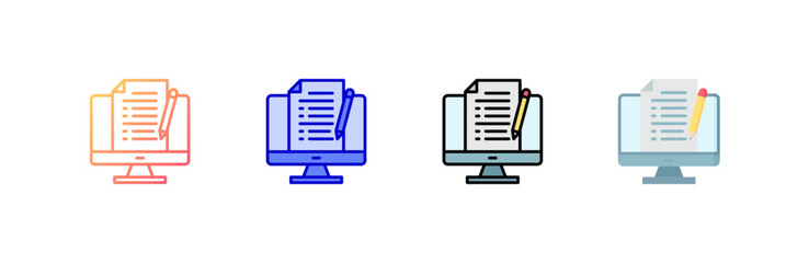 Assigment Icon set multiple style collection