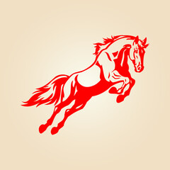 Horse trendy artwork ravishing abstract vector illustration colorful practical design