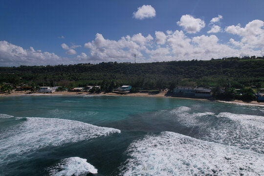 aerial view of puerto rican coast