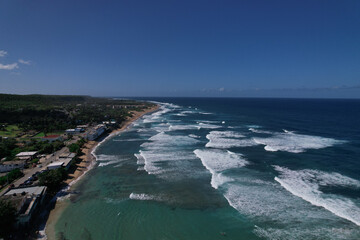 aerial view of puerto rican coast