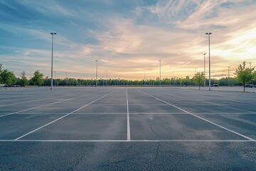 A serene image of an empty vehicle in a rental lot, symbolizing availability for prospective renters and the simplicity of choice.