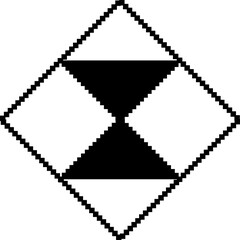 Square pixel geometric shapes. Design digital element